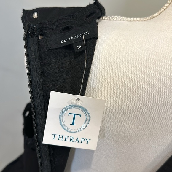 OLIVACEOUS Eyelet Cutout Fit & Flare Swing Dress -New With Tag - Picture 8 of 8